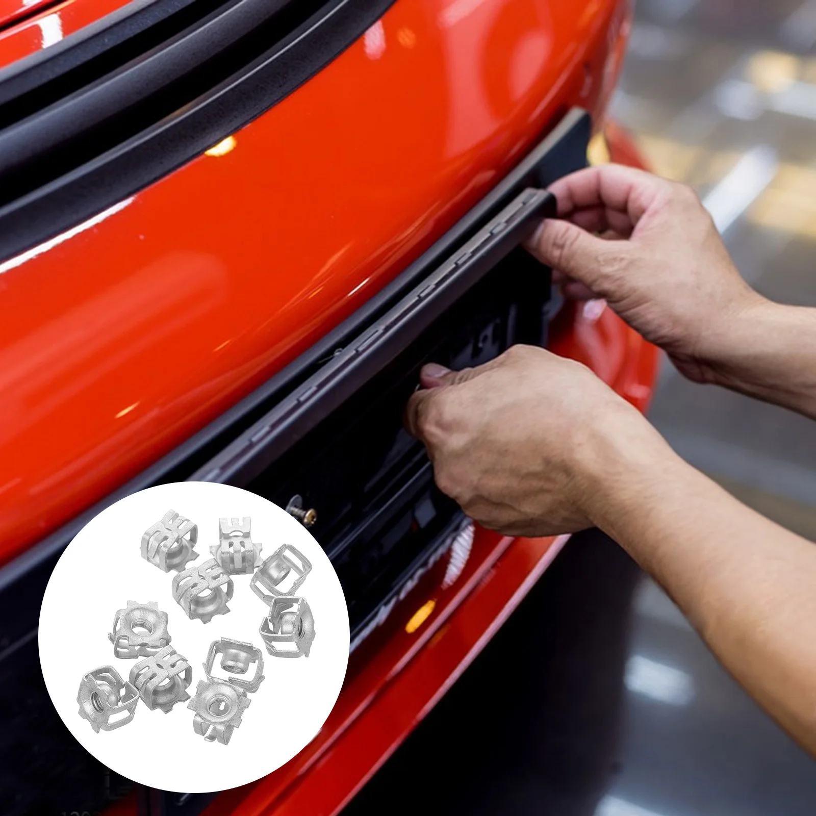 

10Pcs License Plate Fasteners Durable Material Simple Design Stable Aesthetic Car Supplies