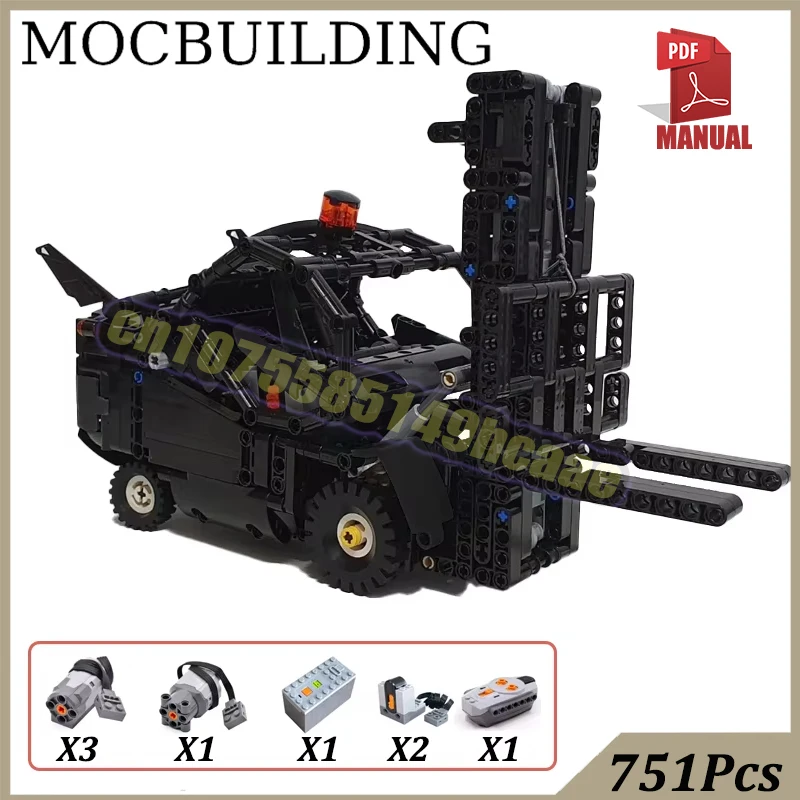 

Full RC Forklift Blocks MOC BUILDING Construction Remote Control Technology Car with PF Function Creative Bricks