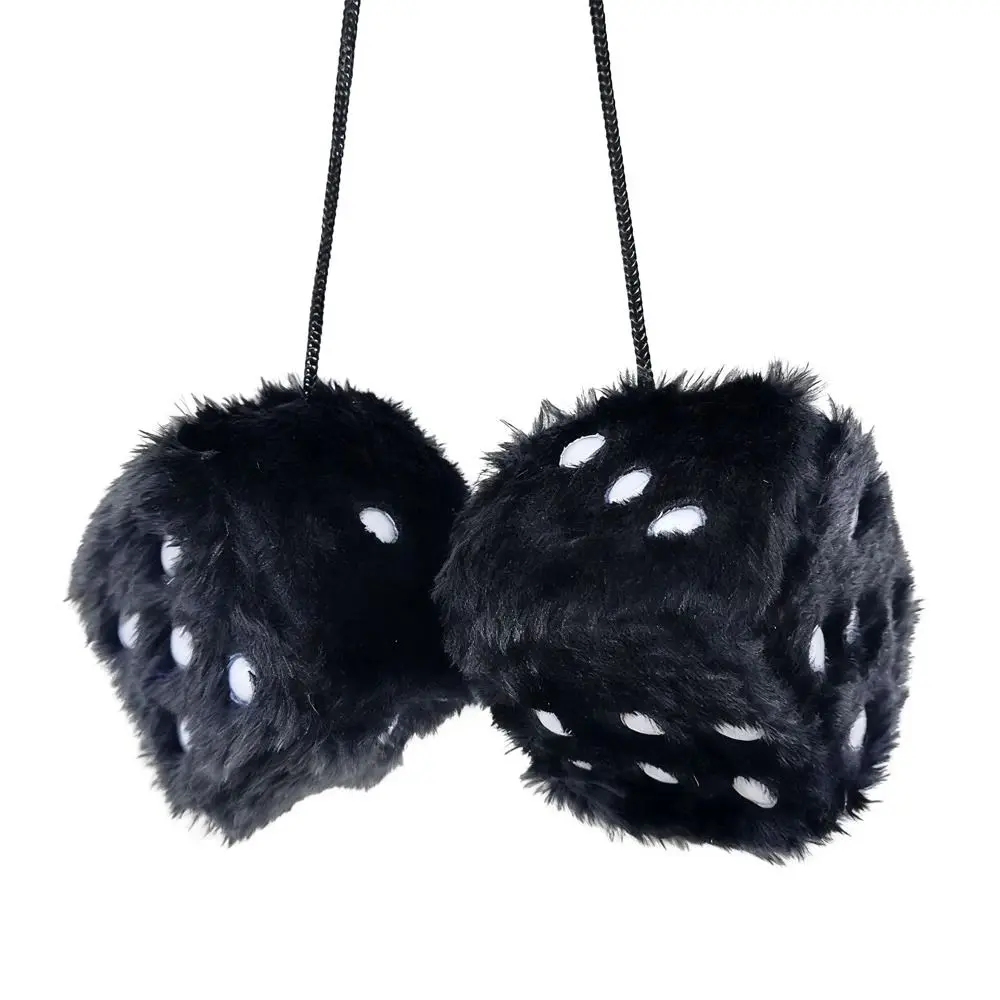 6 سنتيمتر طويلة أفخم النرد متعدد الألوان تصميم غامض أفخم سيارة معلقة حلية الساخن ختم المواد المخملية مرآة الرؤية الخلفية الديكور