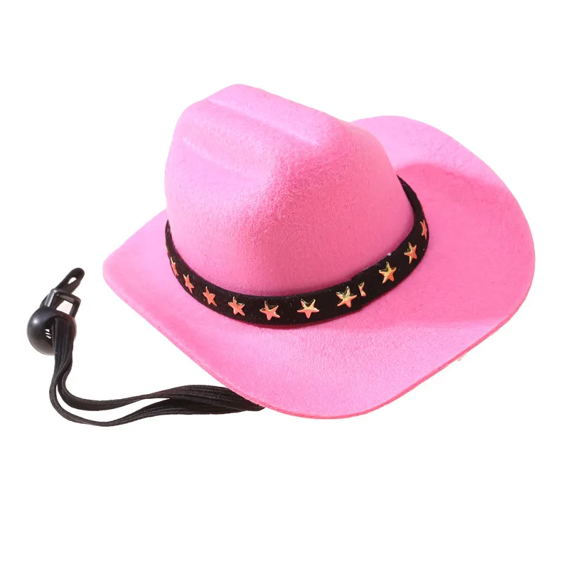 Cowboy Hat Pet Dog Hat Star Pet Supplies Adjustable Dog Costume Top Hat Headwear Pet Hat Dogs Caps Pet Sun Hats For Cats