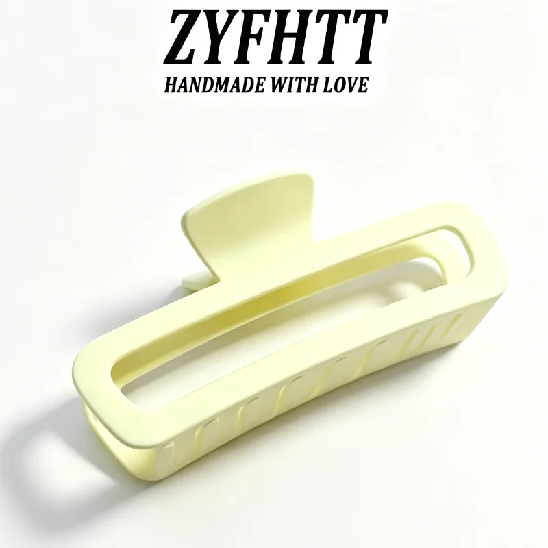 1/4 Stück ZYFHTT Einfarbige Matte Frosted Rechteckige Haarklammer für Frauen Täglicher Gebrauch Große Haifischklammer Modische Mädchen-Haarspange – Detail 7