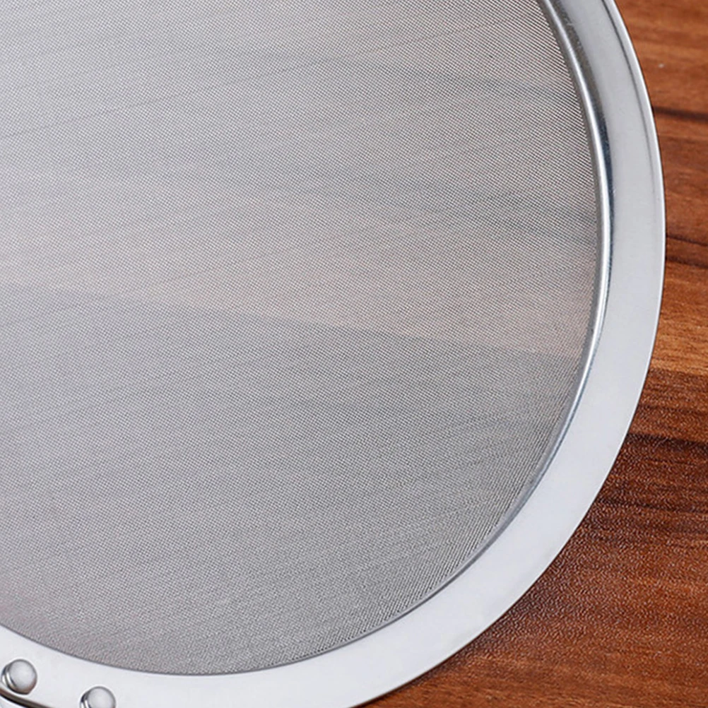 

3Pcs Stainless Steel Colander Thickened Soup Residue Strainer Long Handle Mesh Sieve for Kitchen Cooking Silver