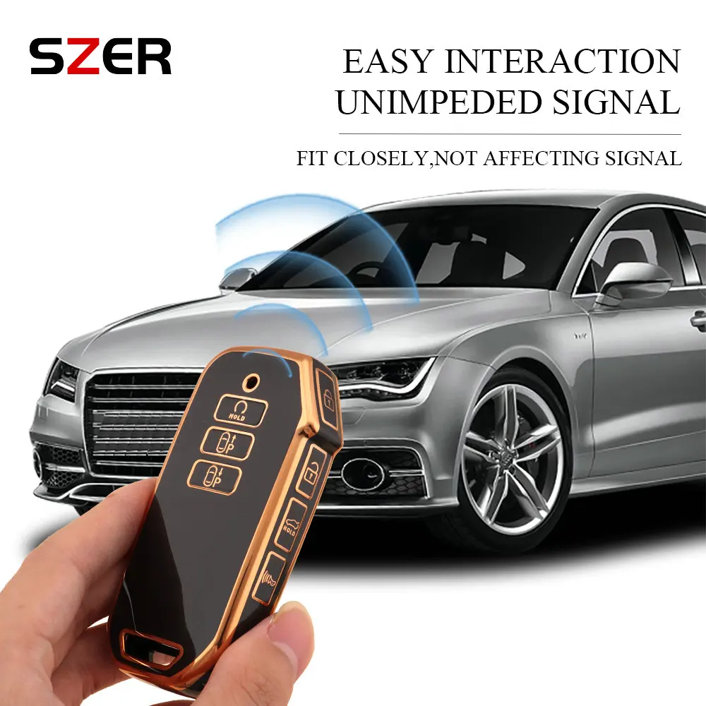 7 Button TPU Auto Key Shell Fob for KIA Seltos Sportage NQ5 Sorento Mq4 GT LINE K5 DL3 Carnival Ev6 2021 2020 Car Key Case Cover