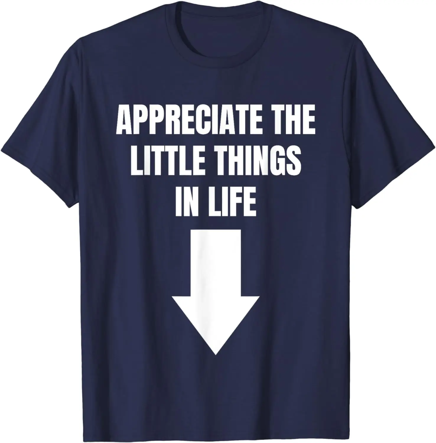 Appreciate The Small Things In Life Funny Arrow Sarcasm Pun T-Shirt