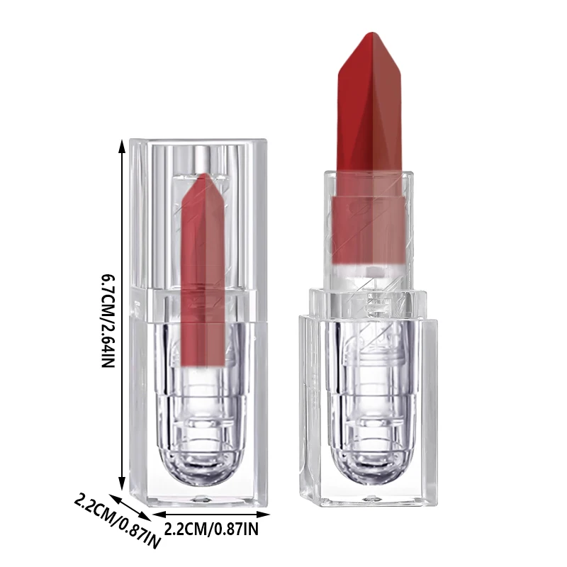 Nude Matte Lippenstift, wasserfeste Lippenstifte, verblasst nicht, sexy rote Samt-Lippenstifte für Frauen, Make-up, langlebige Lippenkosmetik