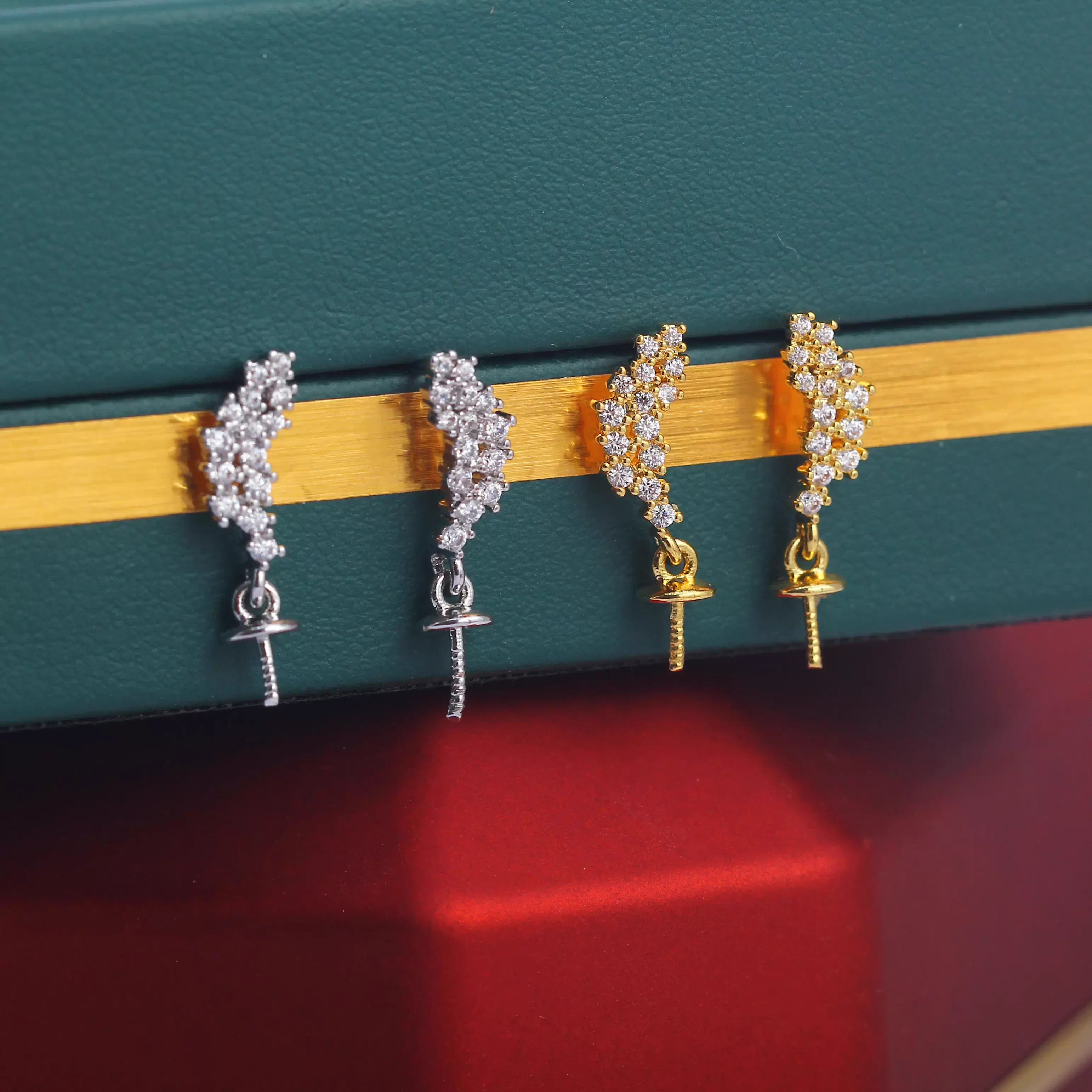 

10 шт. позолоченные жемчужные серьги-гвоздики, основания для самостоятельного изготовления ювелирных изделий для аксессуаров ручной работы, игла для ушей из стерлингового серебра S925