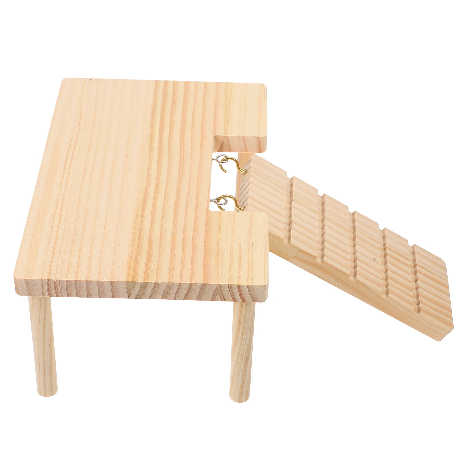 

Small Pet Table Wooden Hamster Platform Decorative Toys Baby Hamsters Stand Ladder Guinea Pig Cage Platforms Accessories