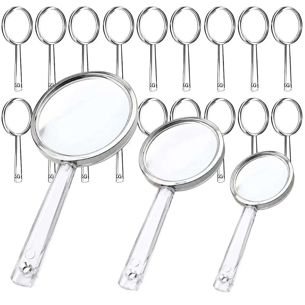 6/12pcs Bulk Small Handheld Magnifying Glass Portable Magnifier Classroom Reward Supplies YMY