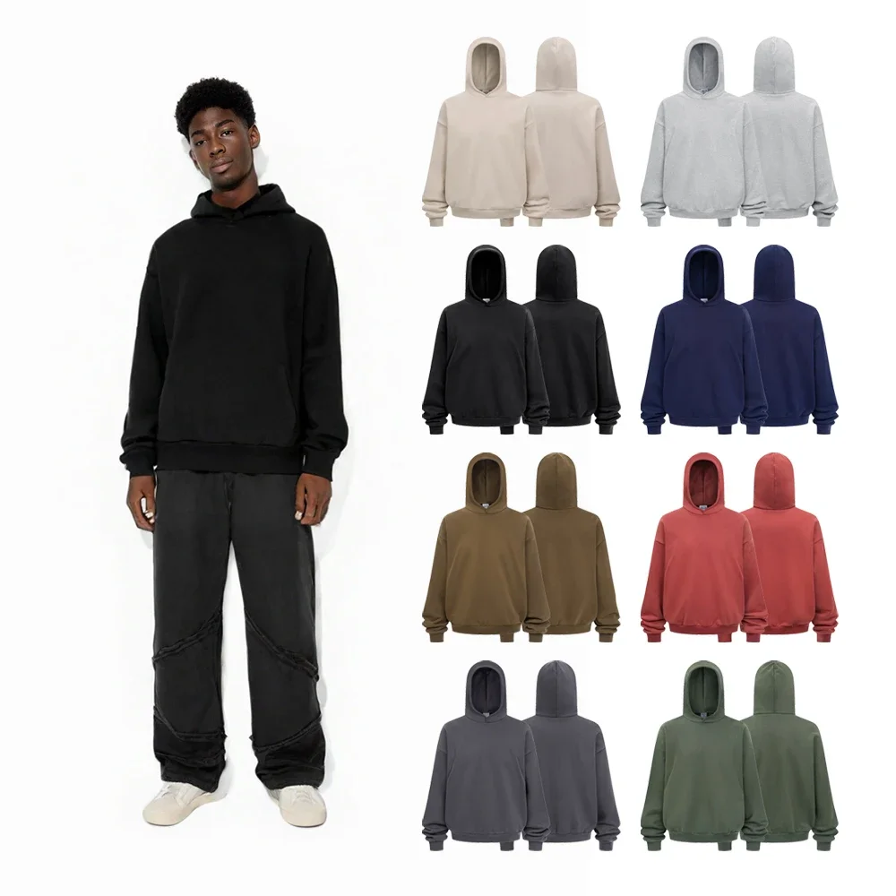 

New Men's Clothing Streetwear Fashion Cotton Mutil Colors Hoodie Streets Style Vintage Essentials Oversized Casual Retro Hoodies
