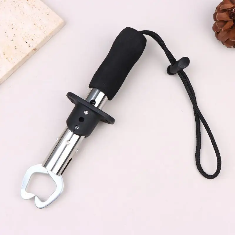 Fotografia 6: 【OD】1 Peça Pegador de Peixe Portátil em Aço Inoxidável com Escala de Peso Integrada para Controle de Lábios de Peixe e Manuseio de Equipamentos de Pesca