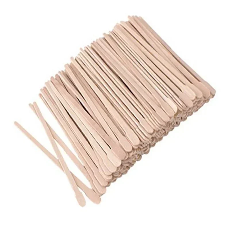 100PCS Woman Wooden Body Hair Removal Sticks Wax Waxing Disposable Sticks Beauty Toiletry Kits Wood Tongue Depressor Spatula