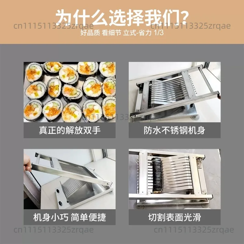 Commercial Sushi Roll Slicer Cutting Machine Manual Japan Rice Sushi Roll Cutter Slicing Tool