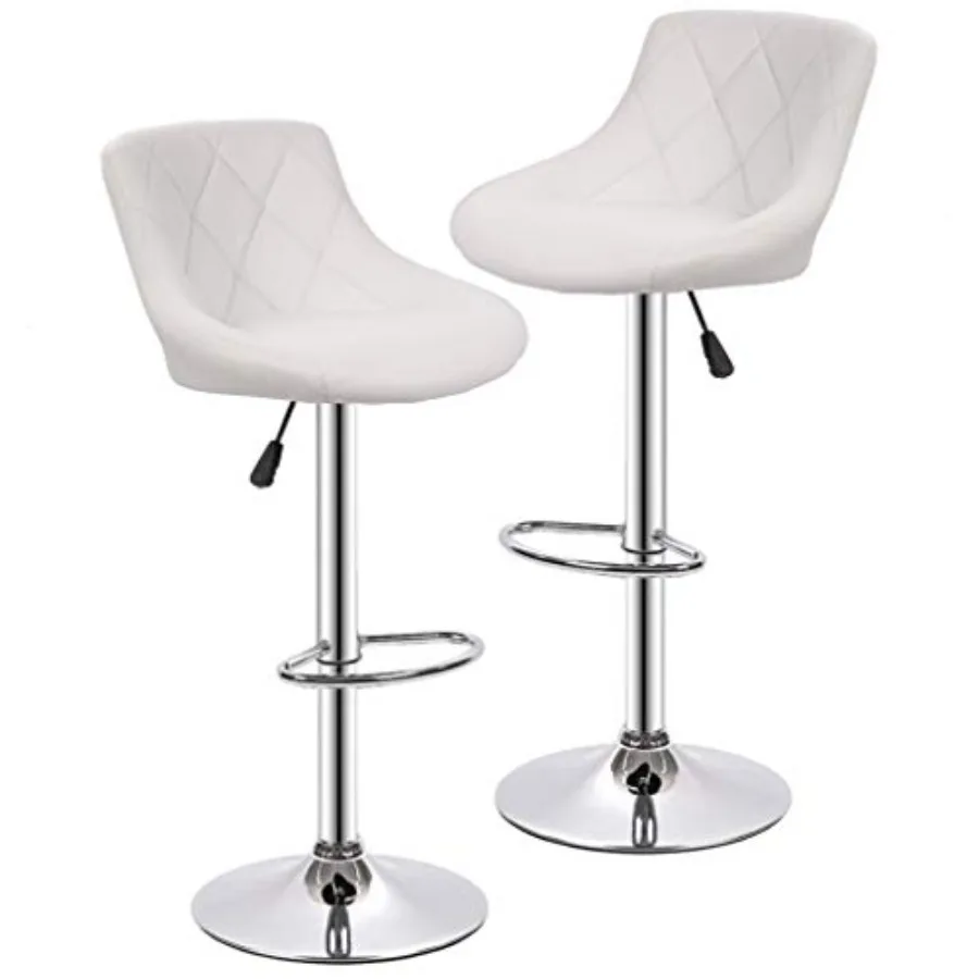 

Counter Height Bar Stools Set of 2 Swivel Stool Barstools Height Adjustable Bar Chairs with Back PU Leather Swivel Bar Stool Ki
