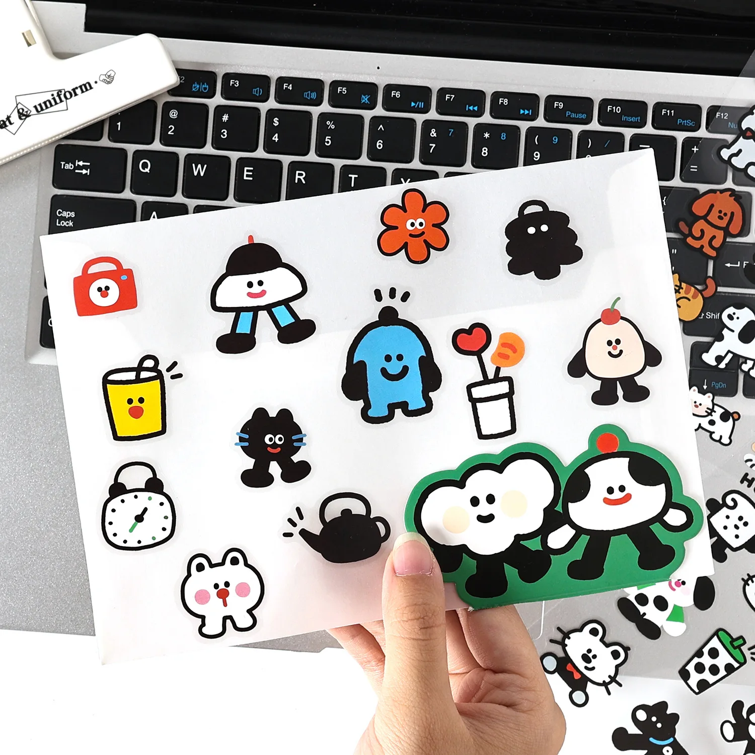 

4-Piece Funny Cartoon Graffiti Sticker Set, Lovely Cartoon-themed Graffiti Patterns, Quirky Poses