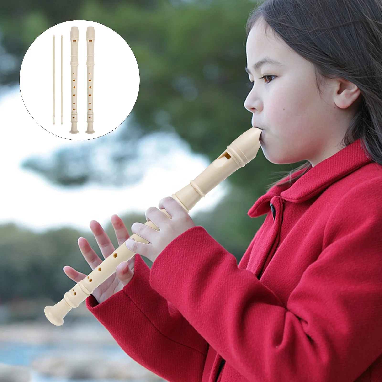 

2Sets Resin Beginner Clarinet 8 Hole Practice Instrument for Children Adults Wind Musical Instrument