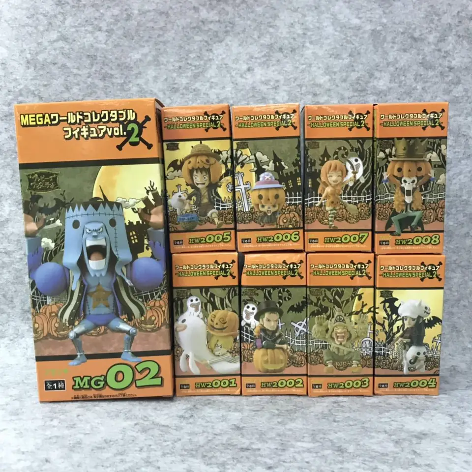 9pcs/set Anime One Piece WFC Halloween Luffy Sanji Chopper Nami