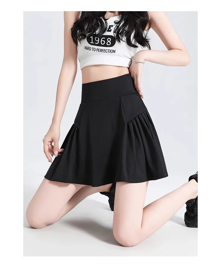 Anti-light Fake Two-piece High-waisted Sports Skirt Women's Tennis Running Dance Fitness Skirt