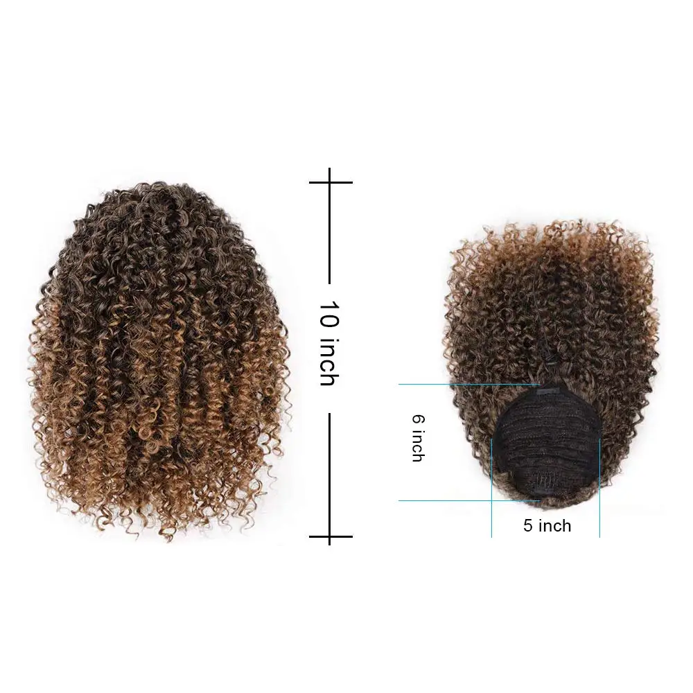 BlackStar Hair Puff Afro Ponytail Hairpiece for Black Women Clip in Ponytail Afro Drawstring Curly Ponytail Hair Extensions