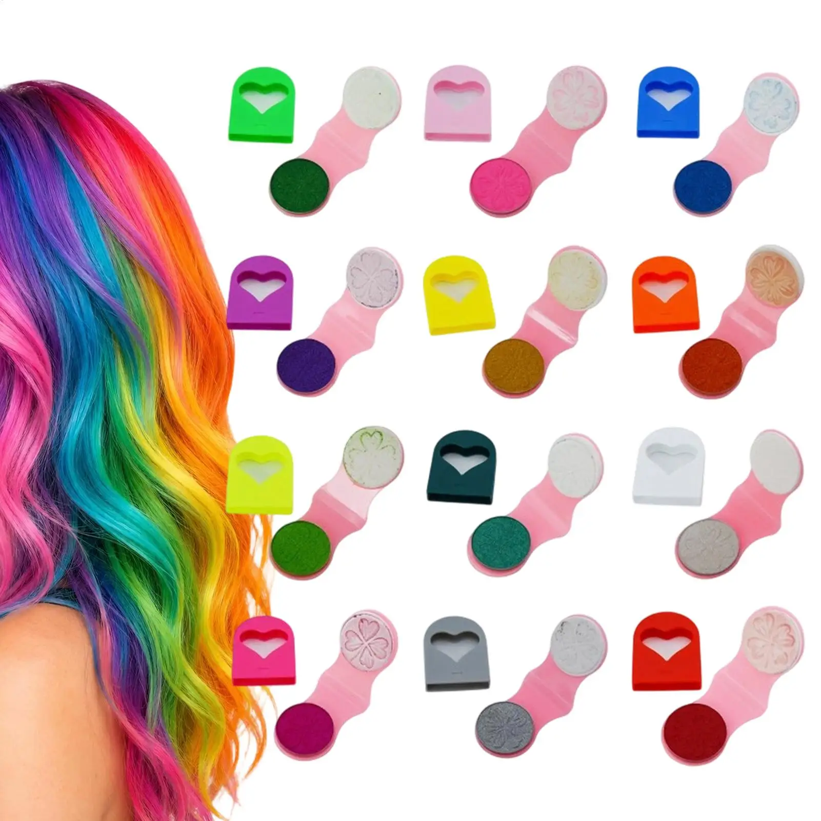 Hair Colour Wax stick colorful One-Time Hair Color Stick Vibrant Styling Non-Sticky Festive Cosmetics Temporary Hair Dye Chalk
