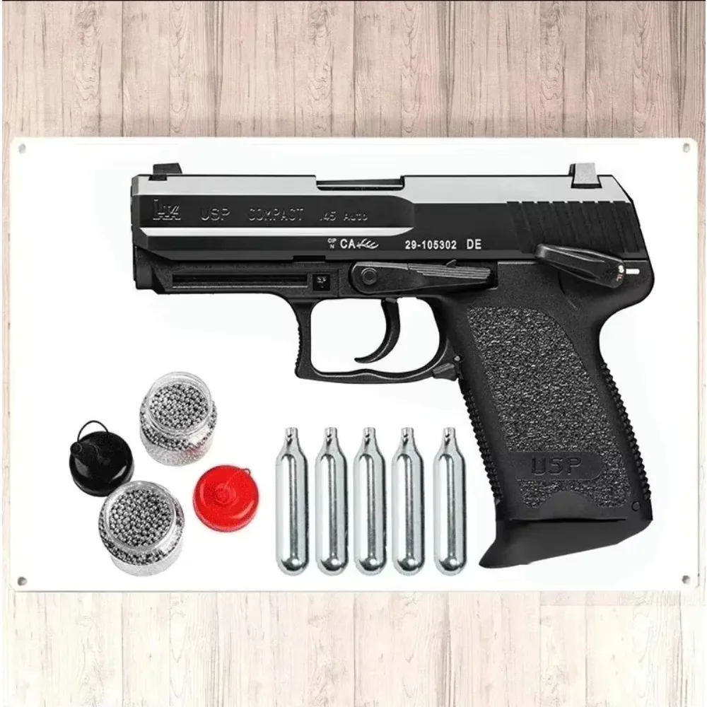 CIFBUY Air Pistol Iron Wall Art Rust Proof Waterproof Metal Sign Vintage Home Indoor Bar Cafe Garage Decoration
