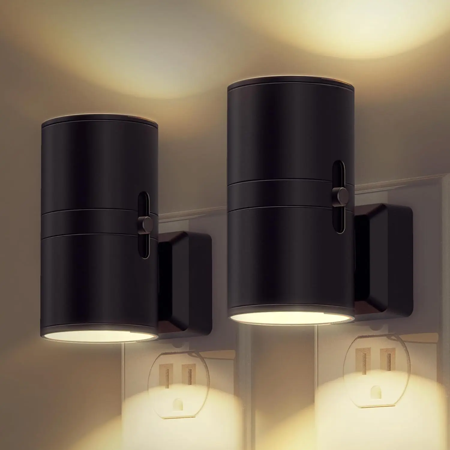 

Night Light Plug In, Modern Night Lights Plug Into Wall, Dusk To Dawn Sensor, Soft White 3000K, 0-100Lm Adjustable Brightness,