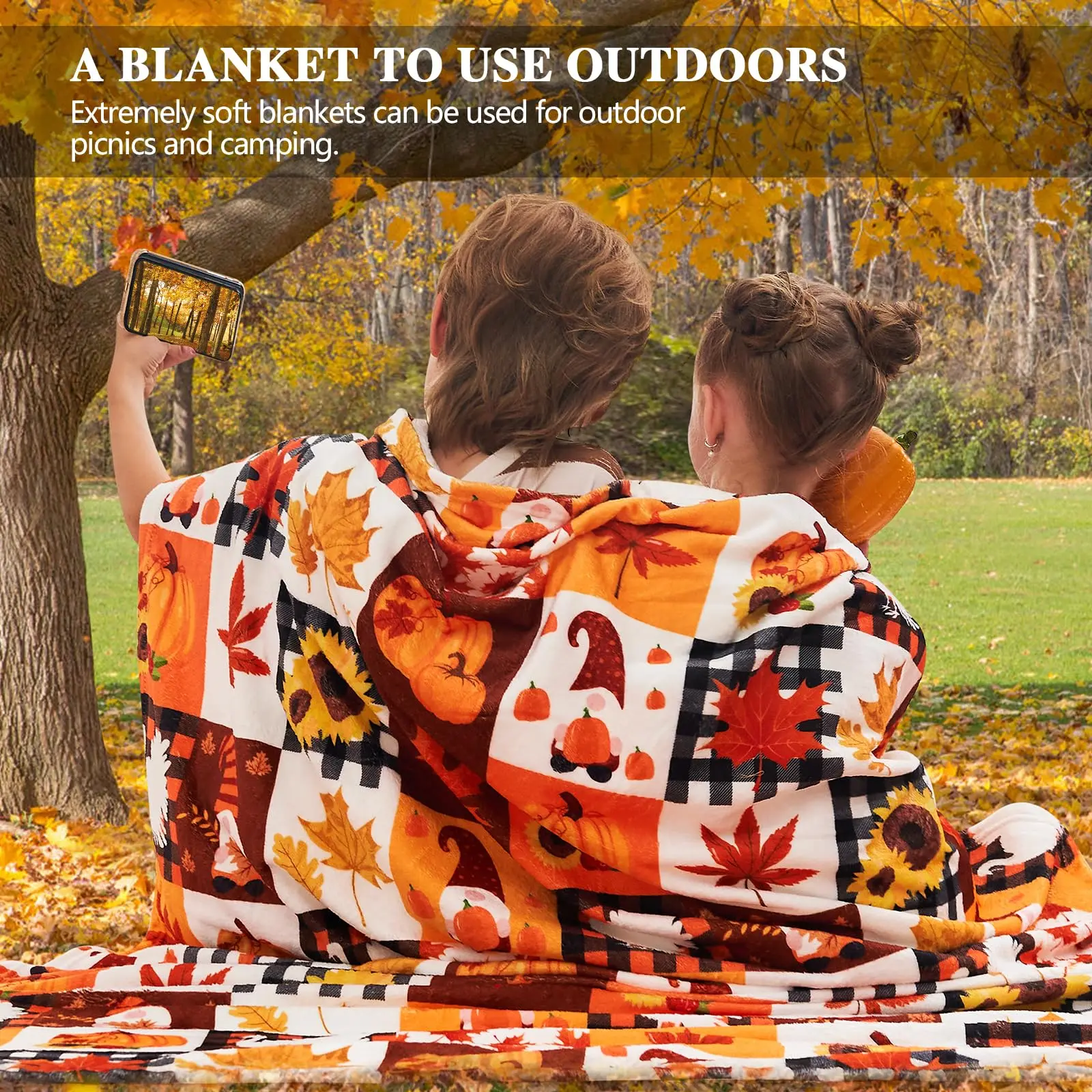 CLOOCL Pumpkin Plaid Blankets Thanksgiving Halloween Theme 3D Printed Throw Blanket Thin Flannel Quilts Air Condition Quilt