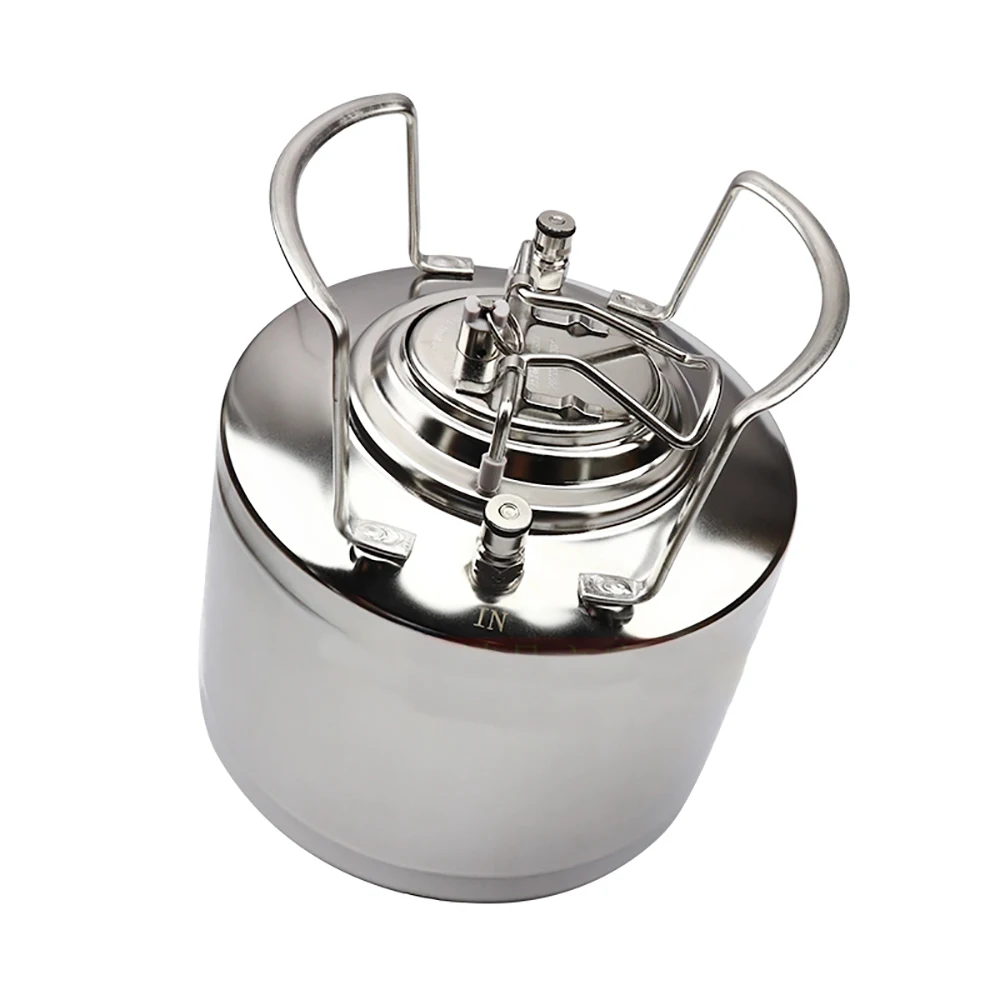 6L Stainless Steel Keg, Homebrew Keg, Secondary Fermentation Vessel, Pressure Barrel for Beer, Soda, Wine Making