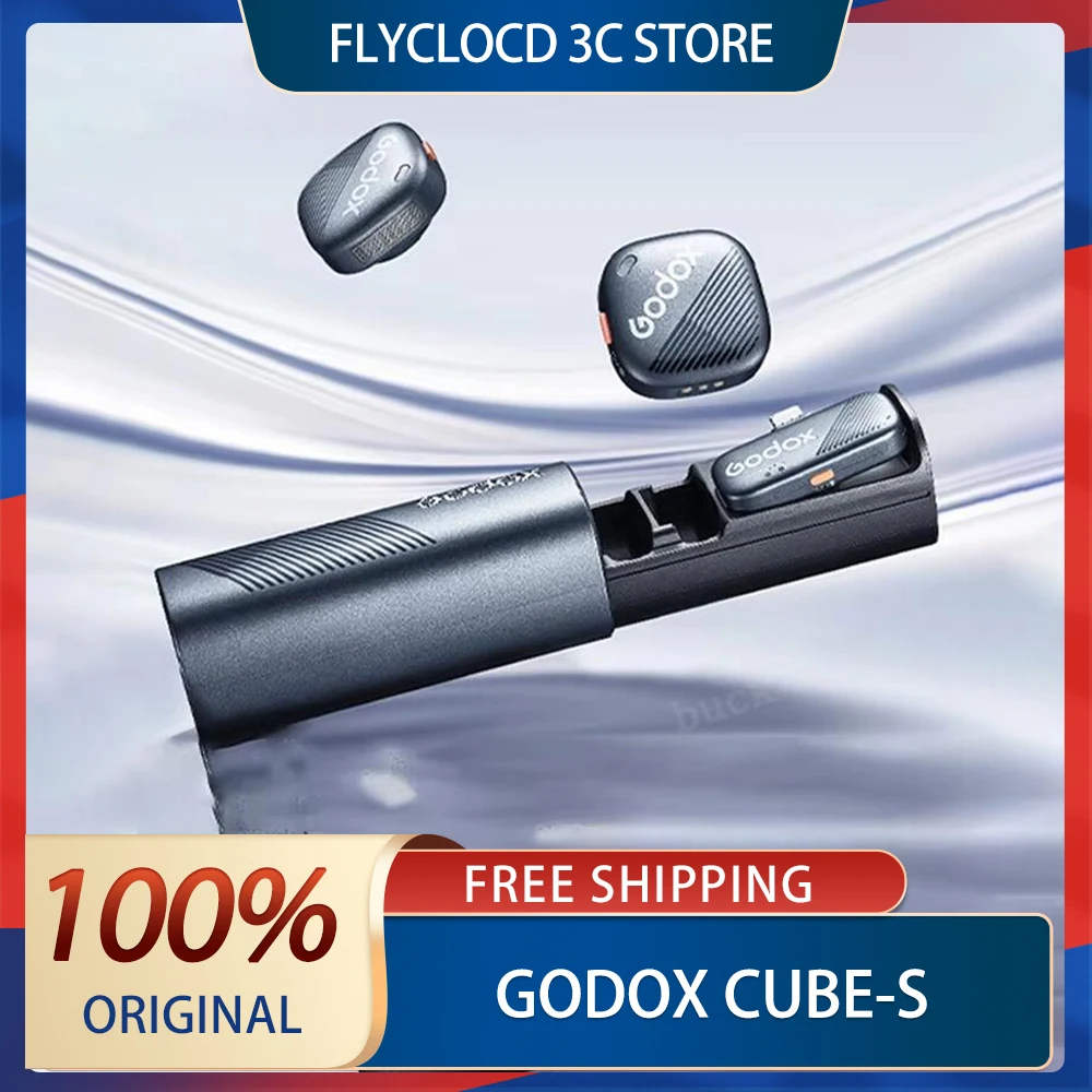 Беспроводная микрофонная система Godox Cube-S 2,4 ГГц. Совершенно новая капсульная конструкция TIme. Стабильная передача 300 м для видеоблогов, прямой трансляции.