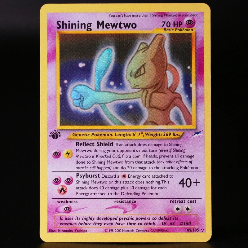 Pokémon 1ST Edition Classic Base Cards FOIL Proxy Cards Entertainment Games PKM Shining Charizard Collection Board Games Card