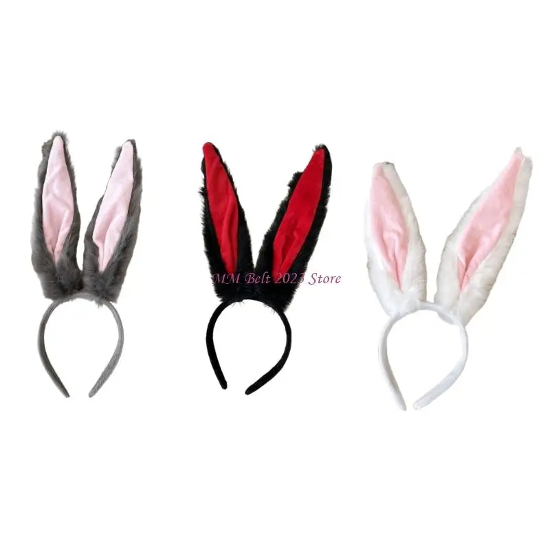 49ME Grote Konijntjes Oren Haarband voor Vrouwen Meisje Mode Hairhoop voor Cosplay Party Festival Gelegenheid Pasen Party