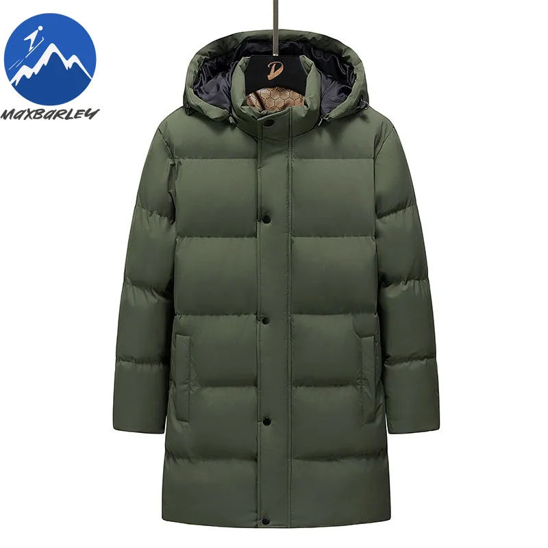 سترة Maxbarley الفاخرة للرجال من الجرافين بغطاء للرأس للعمل في الهواء الطلق معطف مقاوم للرياح مقاس كبير فضفاض للمشي لمسافات طويلة سترات شتوية مبطنة خفيفة الوزن