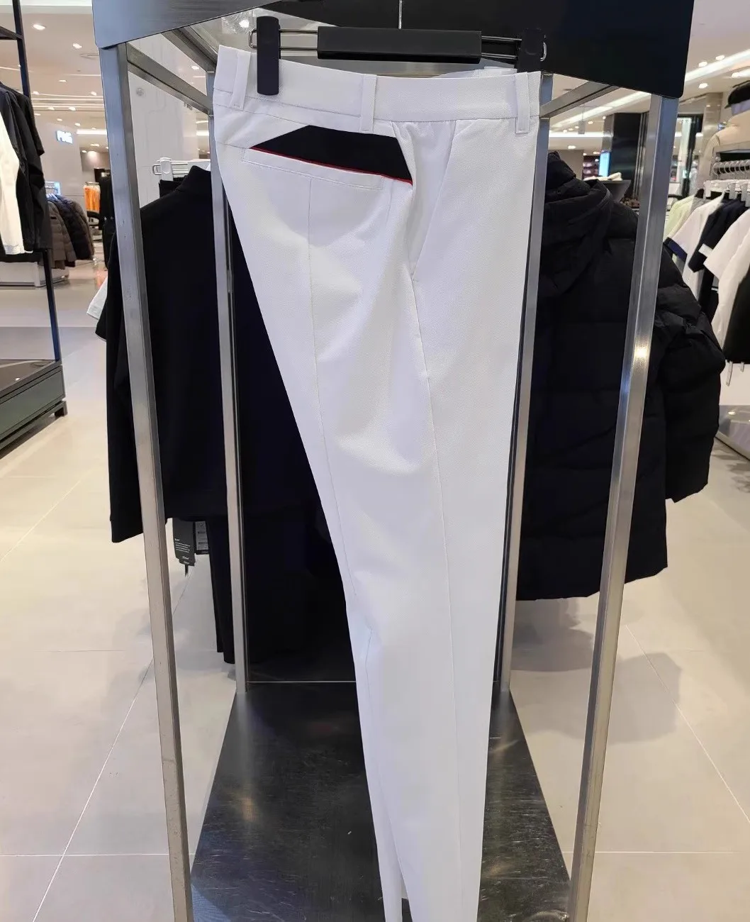 2026 New Korean Men Golf Pants Solid Color Casual Stylish Trousers Slim Fit Breathable Elastic Daily Training Golf Long Pants