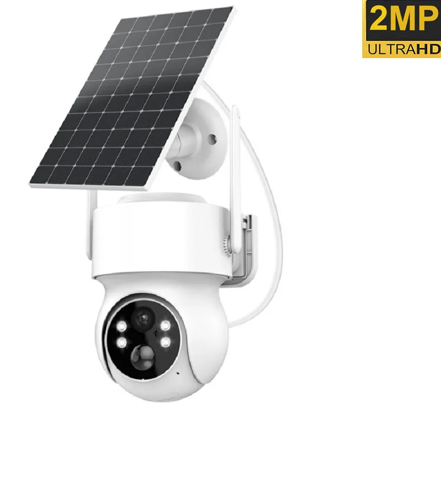 Outdoor WiFi PTZ-camera 4MP HD Draadloze IP-camera op zonne-energie met ingebouwde batterij Videobewaking voor huisbeveiliging iCsee