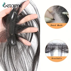 Getarme Toupees Hair Bangs With Sideburns Human Hair Clip In Hair Extensions Elegant Natural Looking For Daily Use