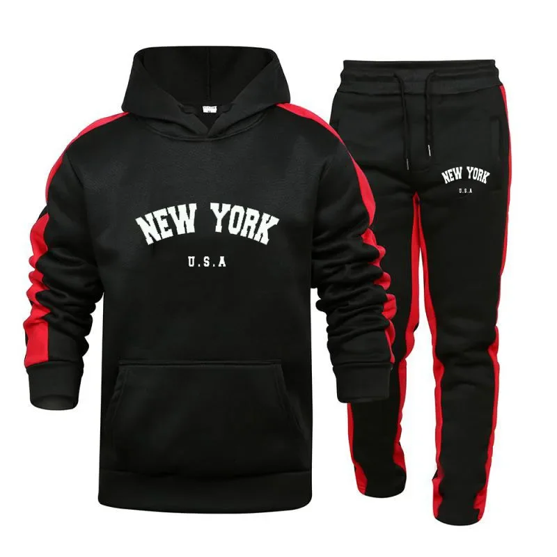 

Men's sports suit casual hooded sweatshirt 2-piece set daily jogging men's outdoor sports suit hot selling streetwear