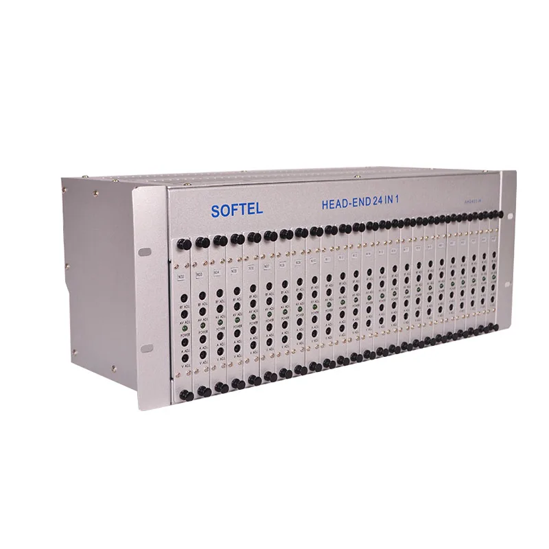 

SOFTEL High Quality 24-in-1 TV Modulator Analogue AV HD RF 24-Channel CATV Modulator Essential Radio TV Broadcasting Equipment