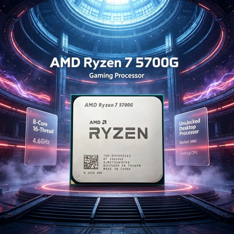 AMD Ryzen 7 5700G AM4 CPU Processor 7nm 4.6GHz 100-000000263 8 Cores 16 Threads 16MB L3
