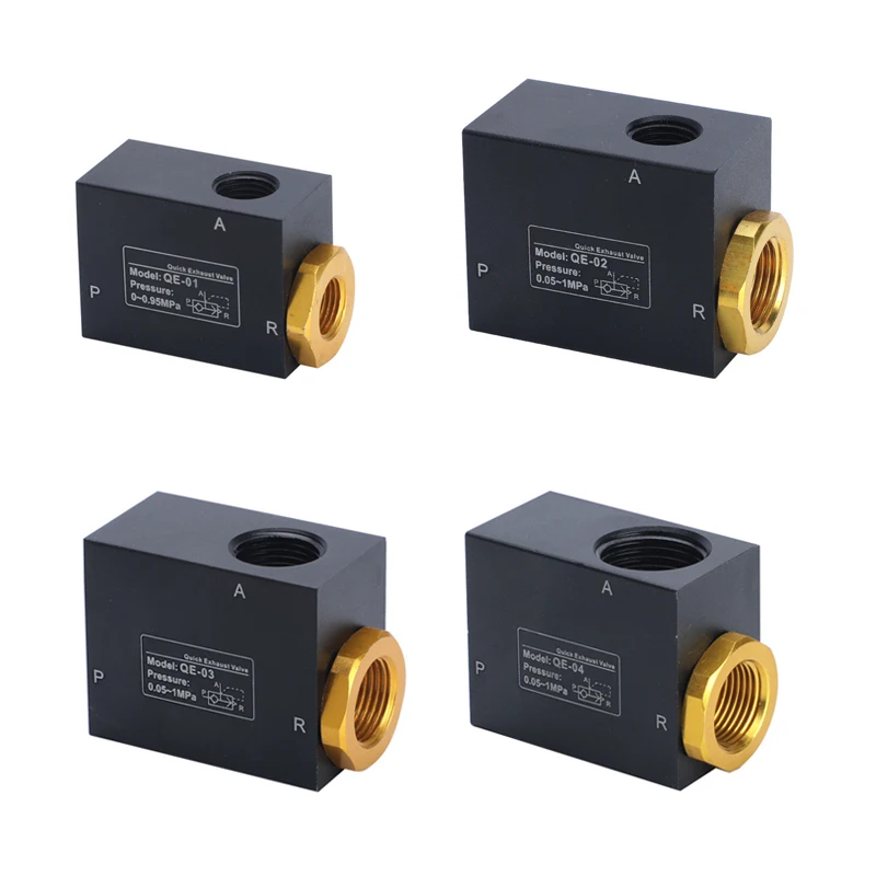 

QE-01 QE-02 QE-03 QE-04 Aluminum alloy Pneumatic Air Release Quick Exhaust Valve Pneumatic Components Parts