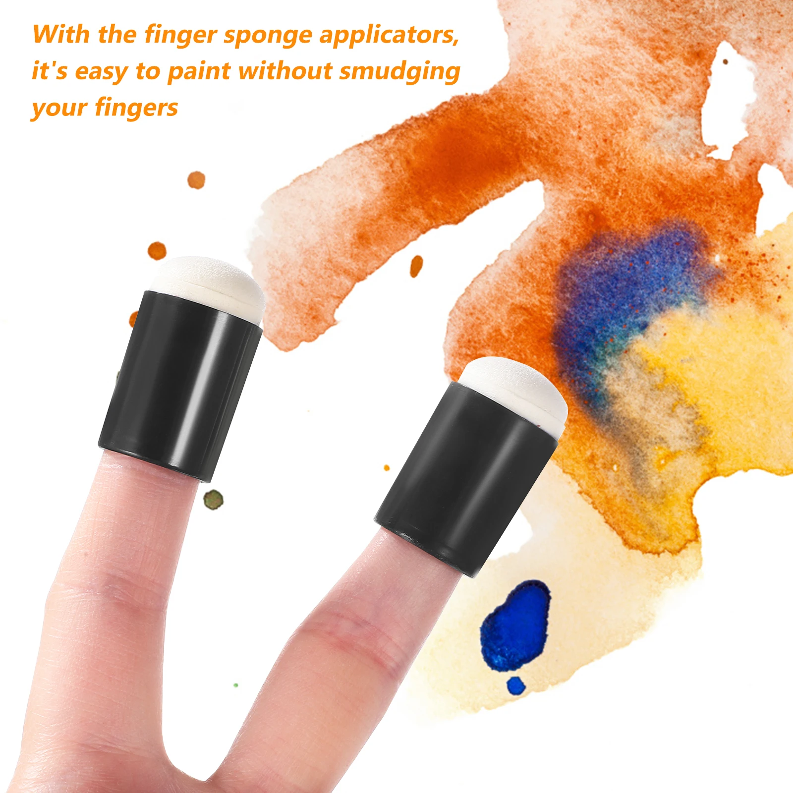 

10 Pcs Painting Set 12 Colorful Solid Painting Sponges Watercolors Sponge Finger Daubers for Kids Crafts DIY Tools