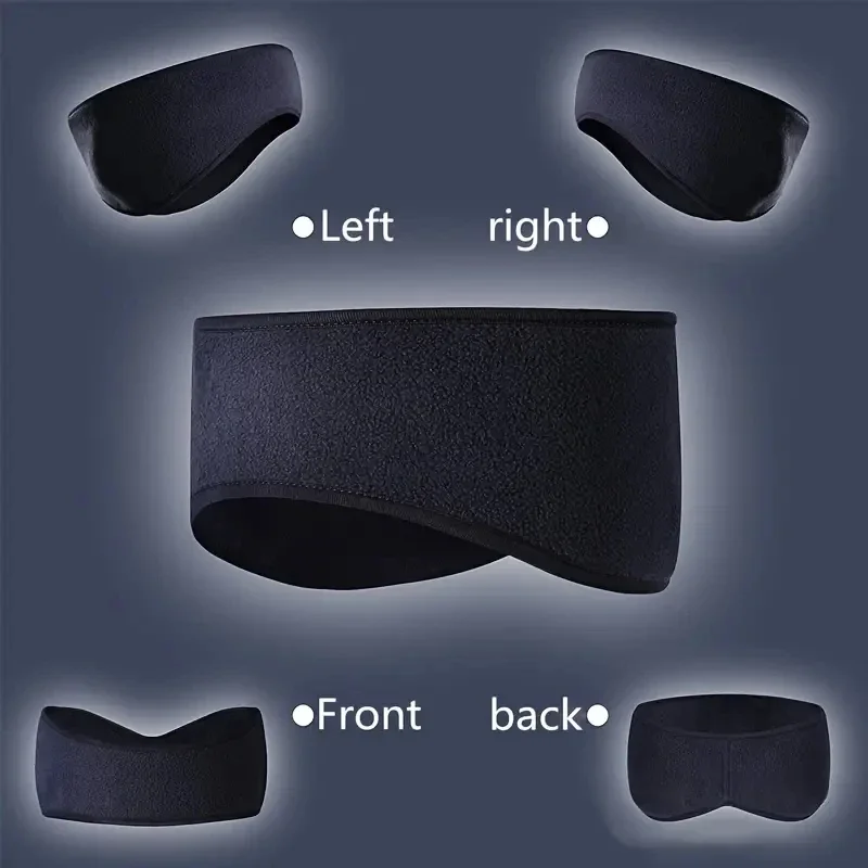 Thick Fleece Warm Ear Cover Windproof Cold Weather Outdoor Sports Headband for Cycling Running Winter
