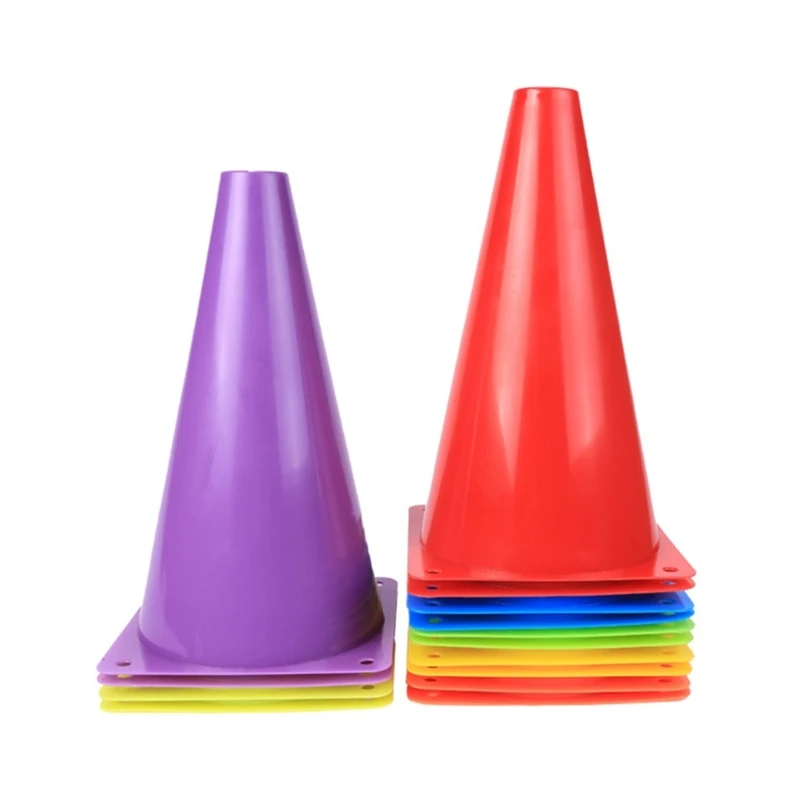 10Pcs Plastic Agilitys Cone Football Sign Bucket Soccer Training Marker Obstacle Cone Football Training Maker Bucket