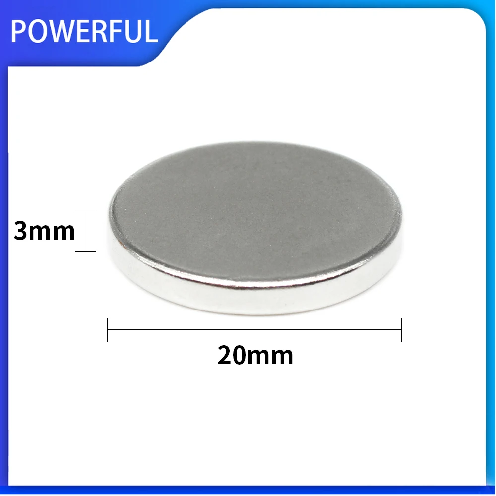 

2/5/10/15/20/50PCS 20x3 Round Powerful Strong Magnetic Magnets N35 Powerful NdFeB Magnets 20x3mm Disc Rare Earth Magnet 20*3 mm