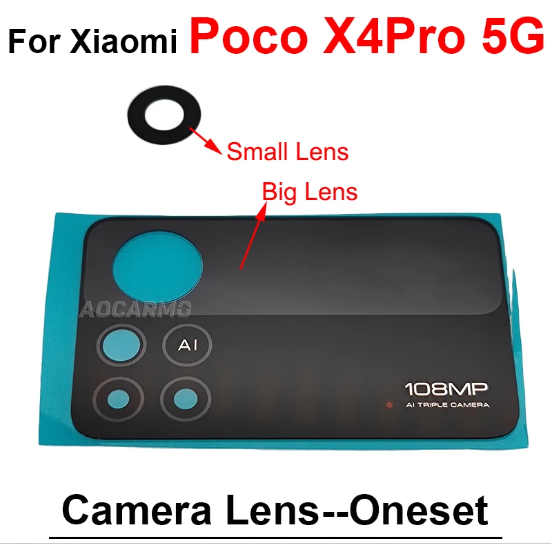 

1 шт. задний объектив основной камеры с клейкими запасными частями для Xiaomi Mi POCO X4 Pro x4pro 5G