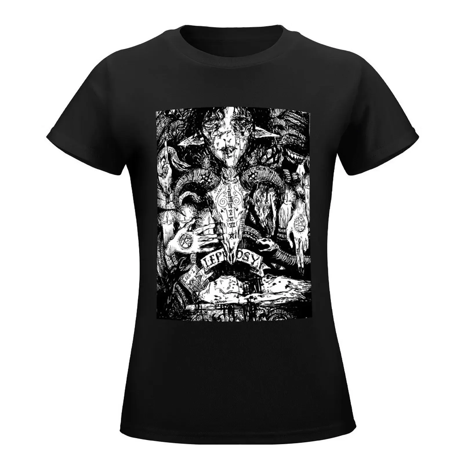 Demon T-Shirt lady clothes kawaii clothes vintage clothes oversized workout shirts for Women