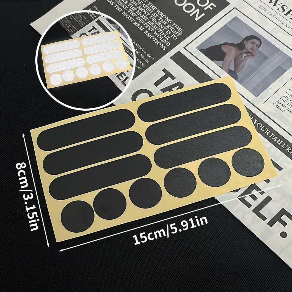 2set Black Reflective Tape Stickers Waterproof High Visibility Warning Safety Driving Decals for Helmet Bicycle Scooter Moto Car
