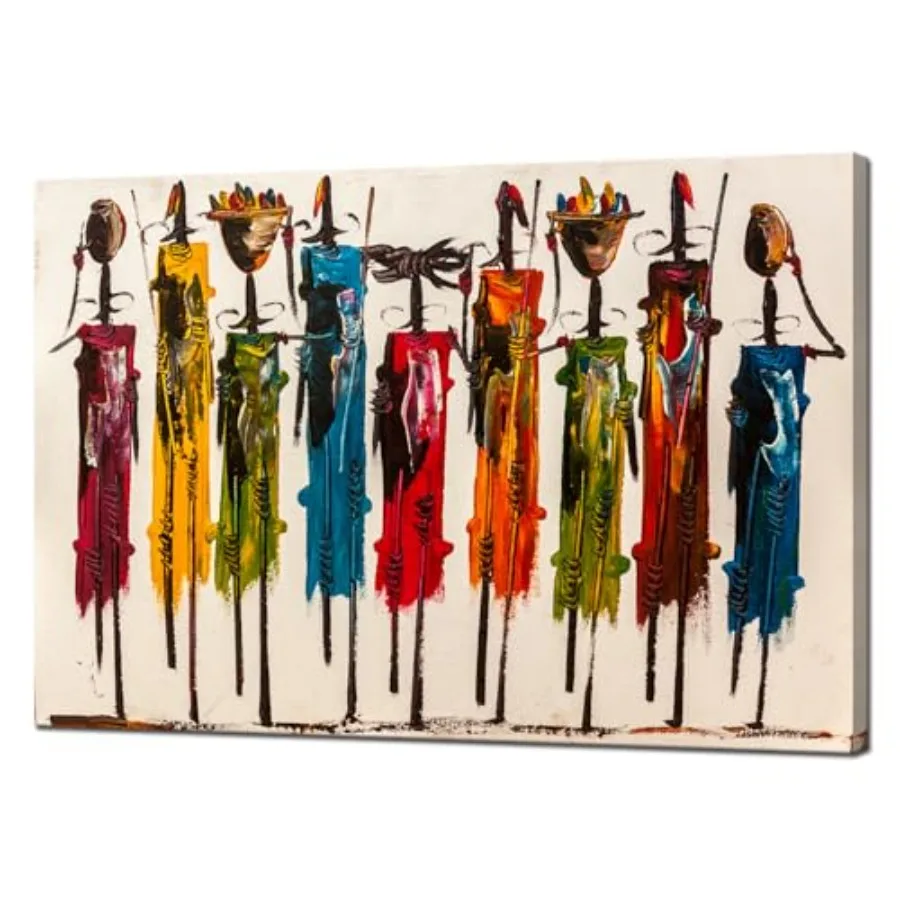 

African American Wall Art Indian Woman Decor Photo Paintings Abstract Decorative Artwork for Home Bedroom Bathroom Framed Ready
