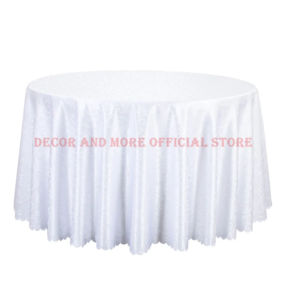 Decor Poly Jacquard Table Cloths Round Wedding Hotel Tablecloth Dining Square Table Linens White Red Table Cover Wholesale