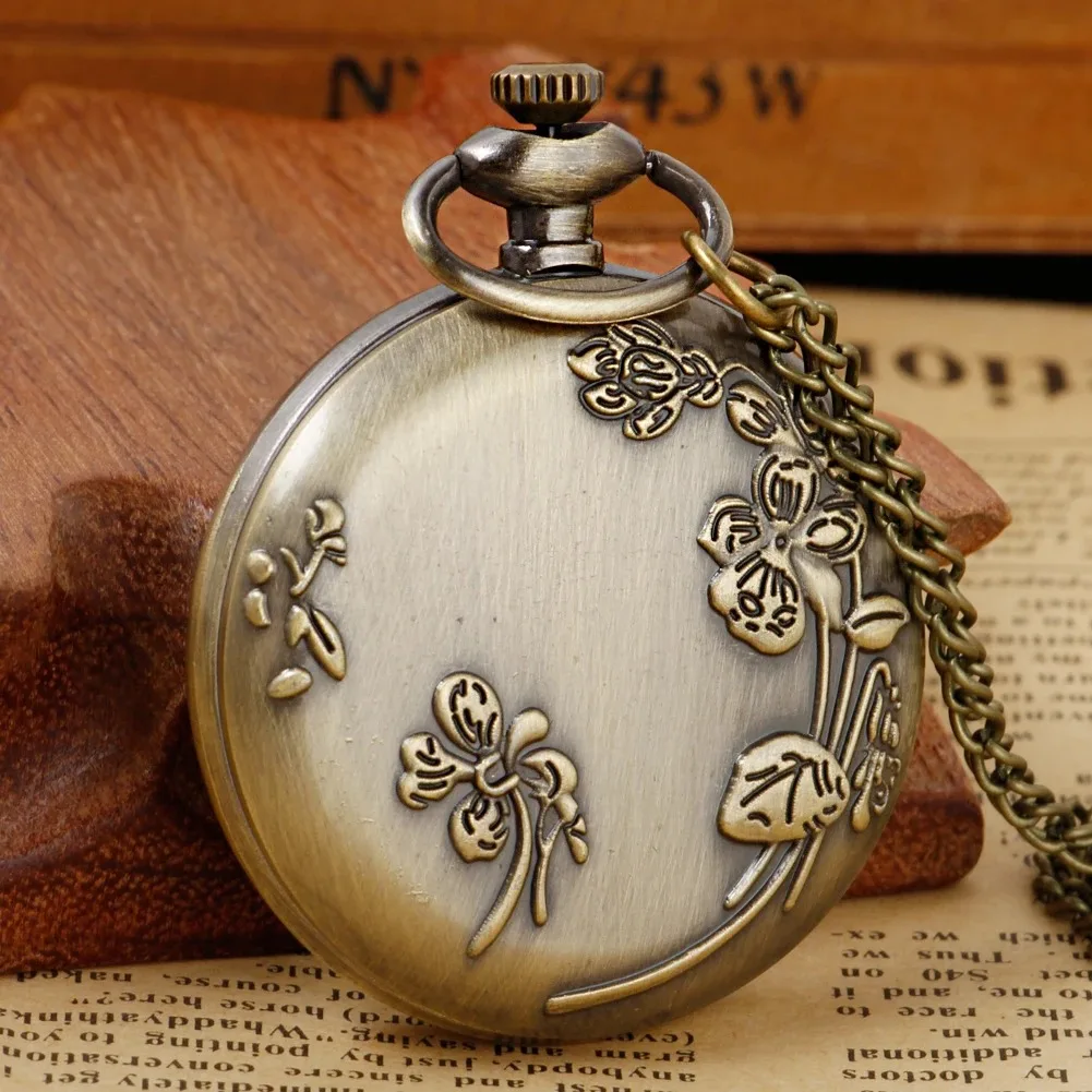 クラシックマップデザインクォーツ懐中時計女性男性ヴィンテージ高品質スチールネックレスペンダントジュエリークリエイティブギフト