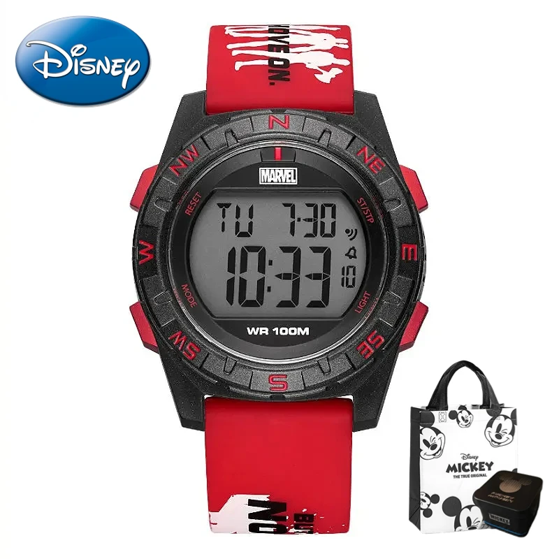 Disney Gift Marvel 50M Impermeável Multifuncional Estudante Juventude Relógio Eletrônico Zegarek Relojes Sumergibles