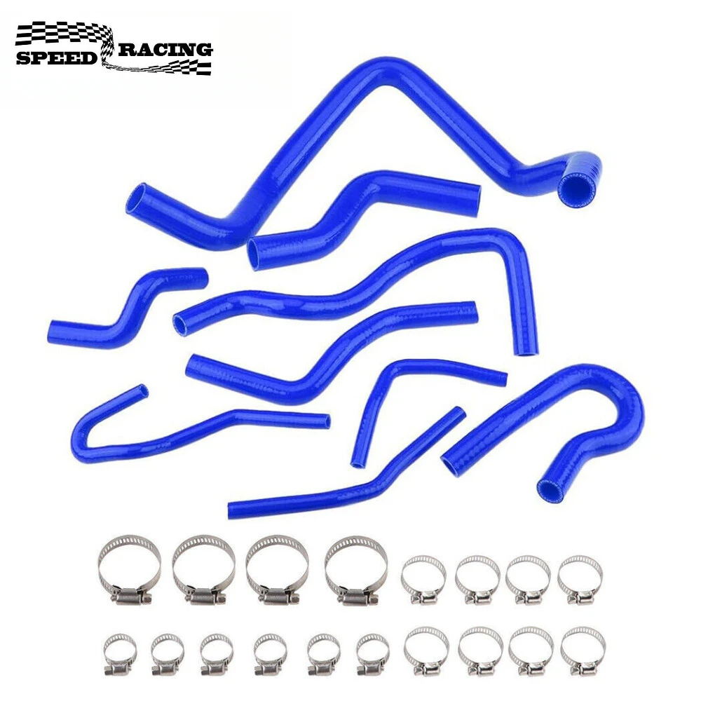 طقم خرطوم المبرد من السيليكون الأزرق مناسب لسيارة Honda Civic D15 D16 SOHC EG/EK #1